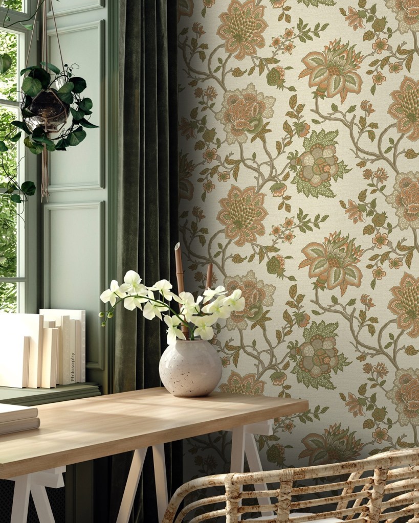 Papel Pintado Flores Pasley Colección The Lost Garden