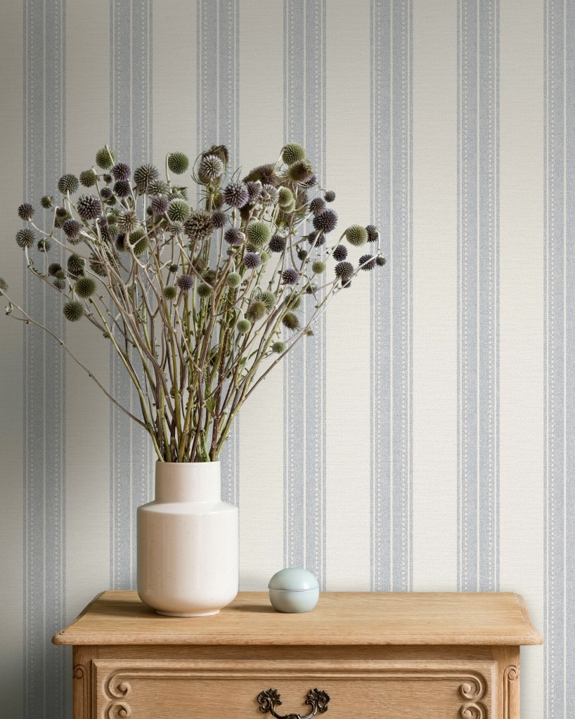 Papel Pintado Rayas Textiles Colección The Lost Garden